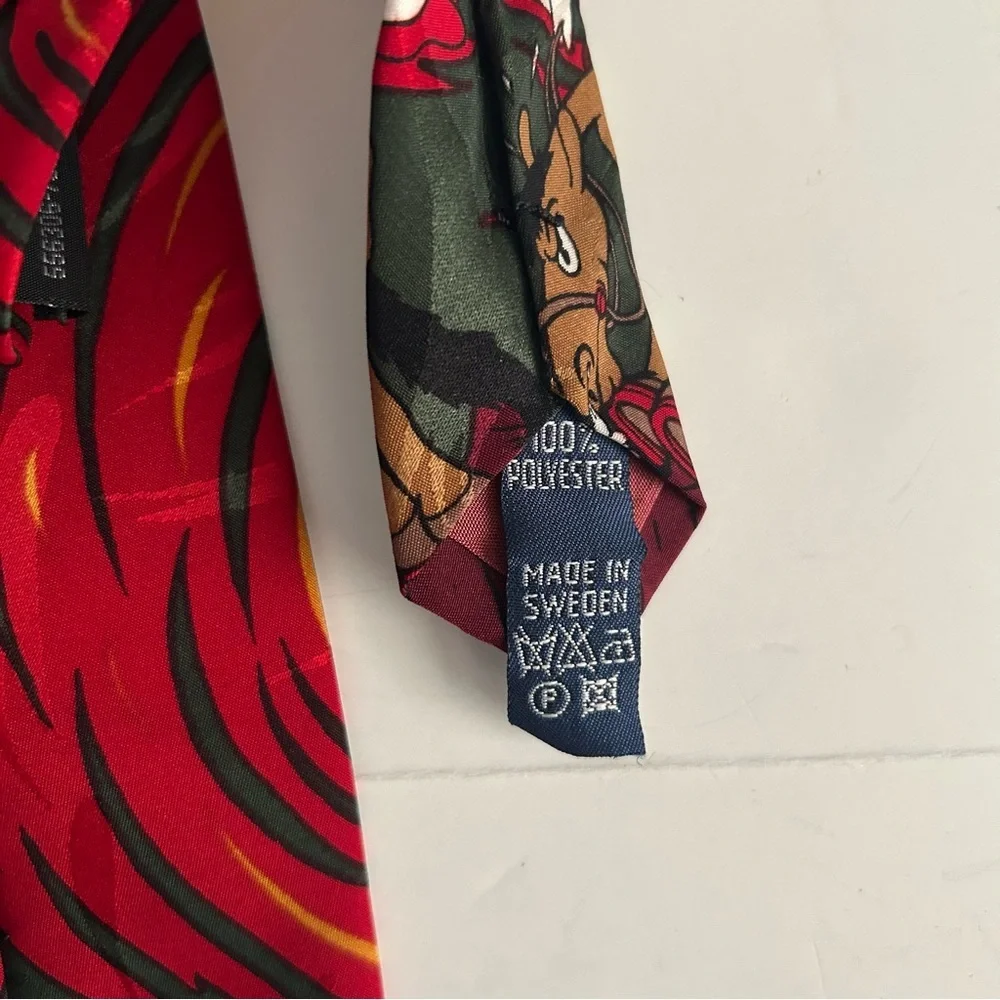 Mickey Mouse Disney Art Print Tie - Red, Green, and Yellow